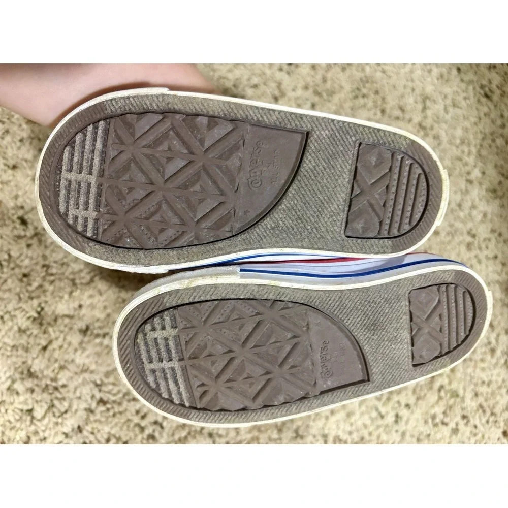 Toddler Flag Patriotic Converse Shoes Size 8